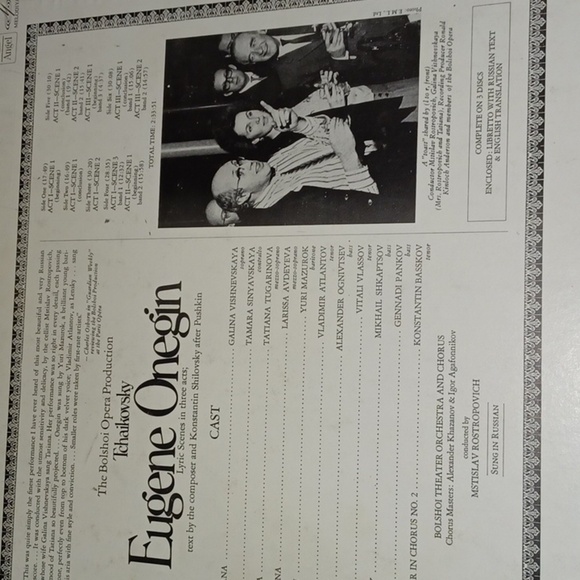 💙🐾Tchaikovsky Eugene Onegin Vinyl Records🎉 - Picture 3 of 5